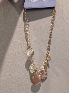 Universal Thread Gold-Tone Mixed Disc Charm Necklace